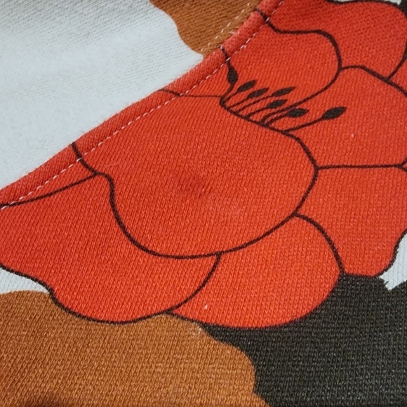 Vintage Billabong Floral Poppy Zip Front Hoodie Orange Yellow Size Medium - Picture 13 of 14